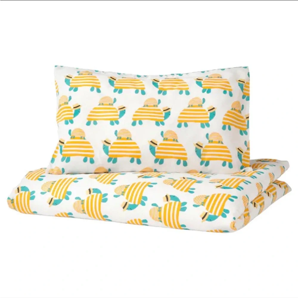 Ikea Comforter cover 1 pillowcase f crib RÖRANDE 43×49/14x22 